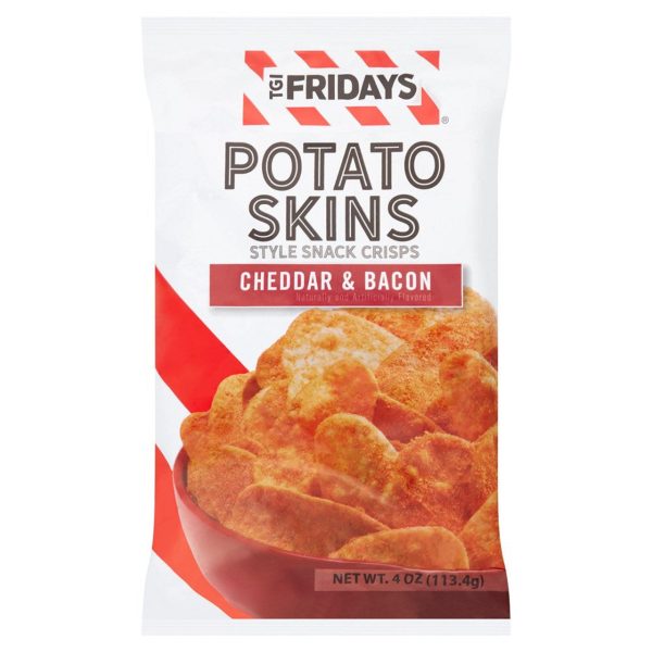 TGI FRIDAYS Potato Skins Cheddar & Bacon Crisps 113g