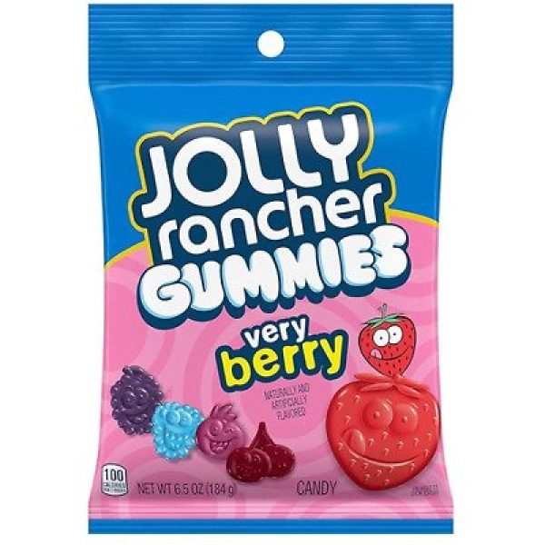 Jolly Rancher Gummies Very Berry Hang Bag 6.5oz(184g)