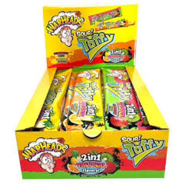 Warheads Taffy Bar 2in1 Tropical 1.49oz(42g)
