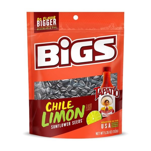 Bigs Tapatio Chile Lemon Sunflower Seeds Peg Bag 152g