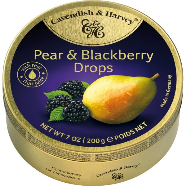 Cavendish & Harvey Tins Pear & Blackberry Drops 200g