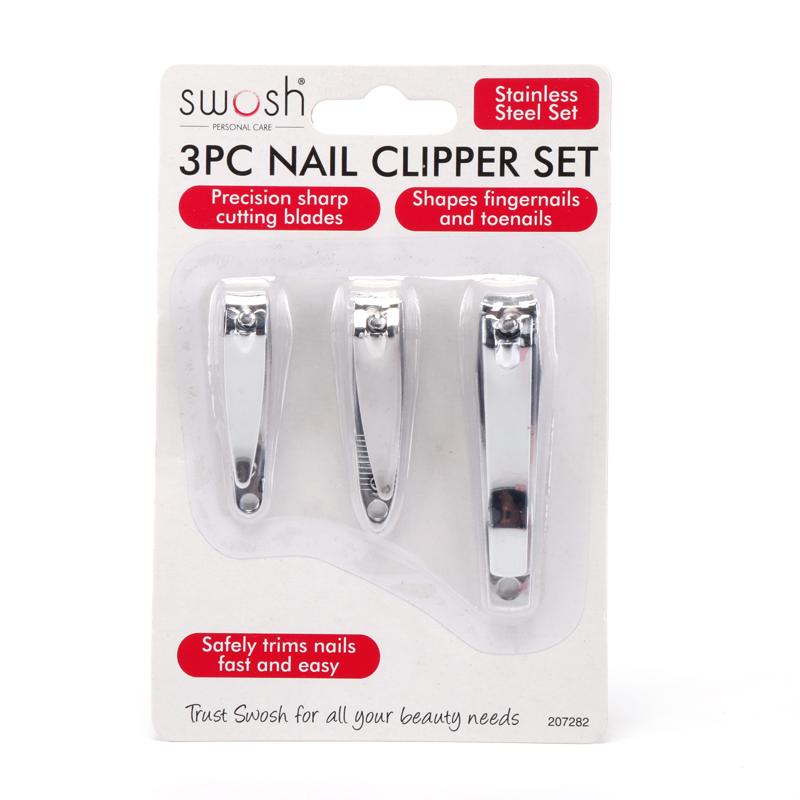Swosh Nail Clipper Set 3pc (Steel)