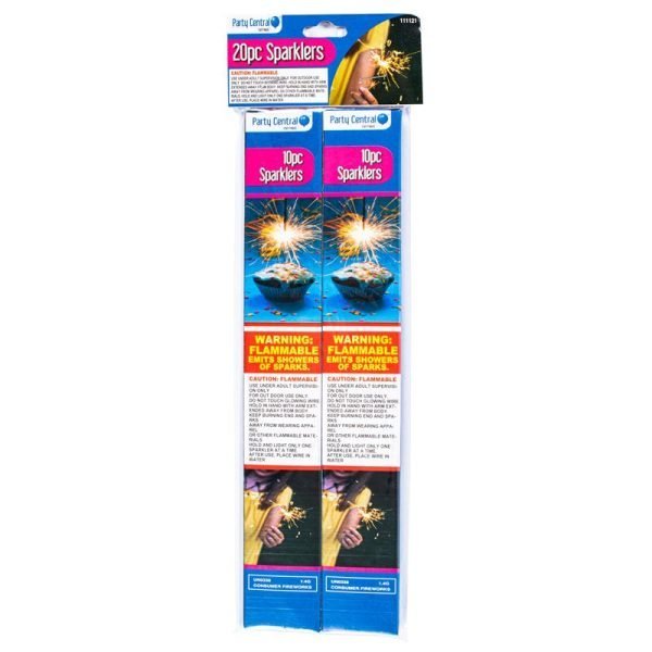 Party Central Sparklers 25cm 20pk