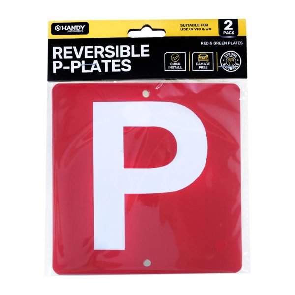 Handy Automotive Plate Reversible P VIC & WA Red & Green 2pk