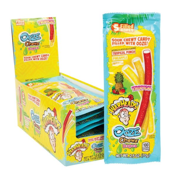 Warheads Tropical Ooze Chewz Ropes 2.5 oz(71g)