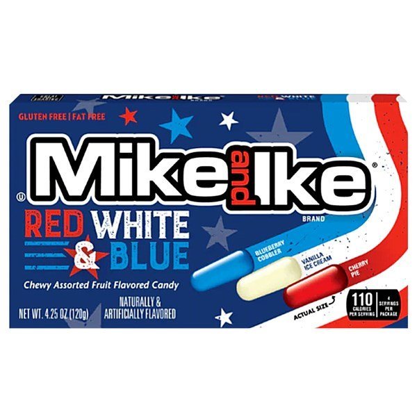 Mike & Ike Red White & Blue 120g