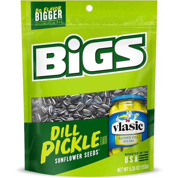 Bigs Dill Pickle Sunflower Seeds Peg Bag 152g