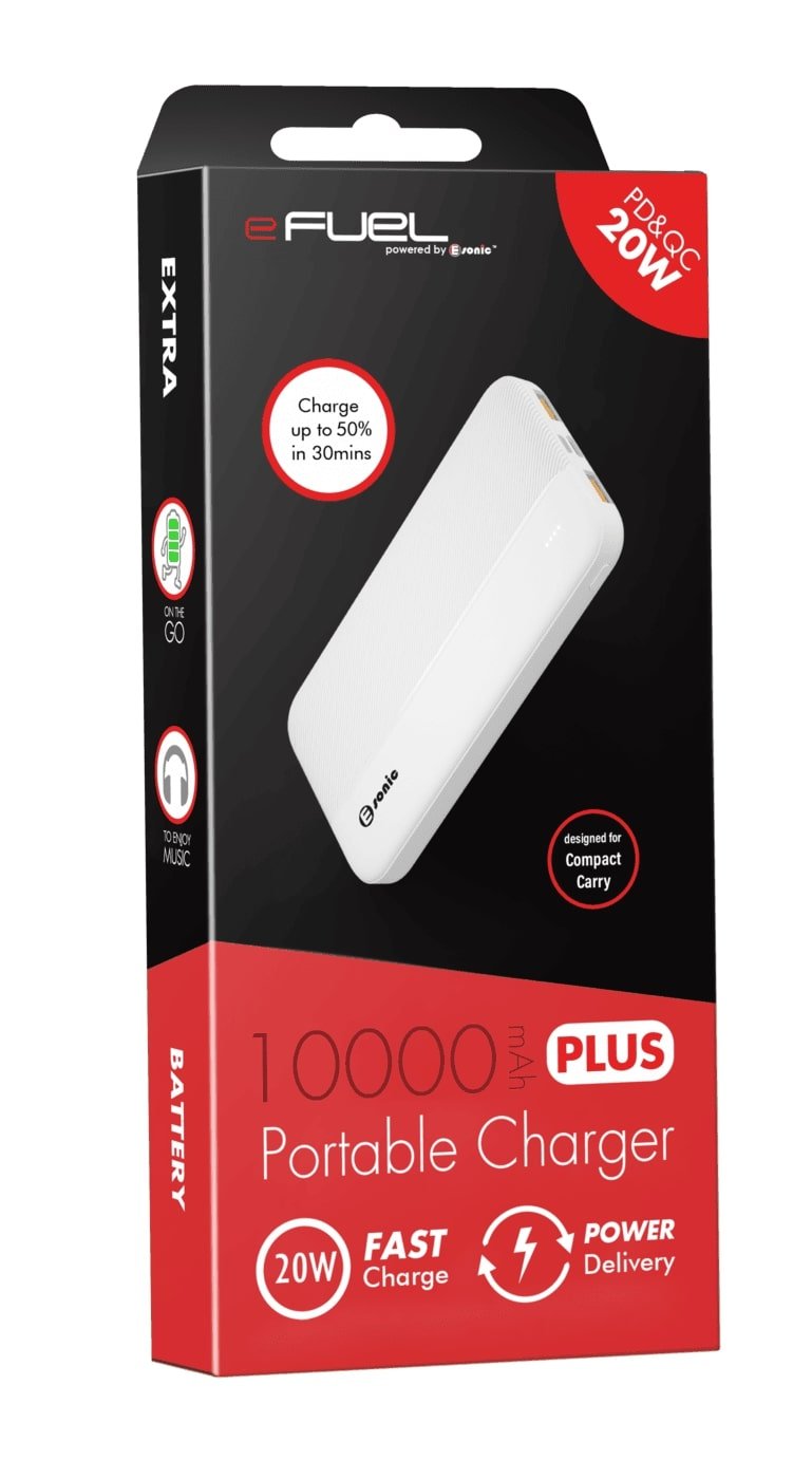 Mini Type-C + USB-A Fast Charging Powerbank 10,000mAh - 20W PD & QC