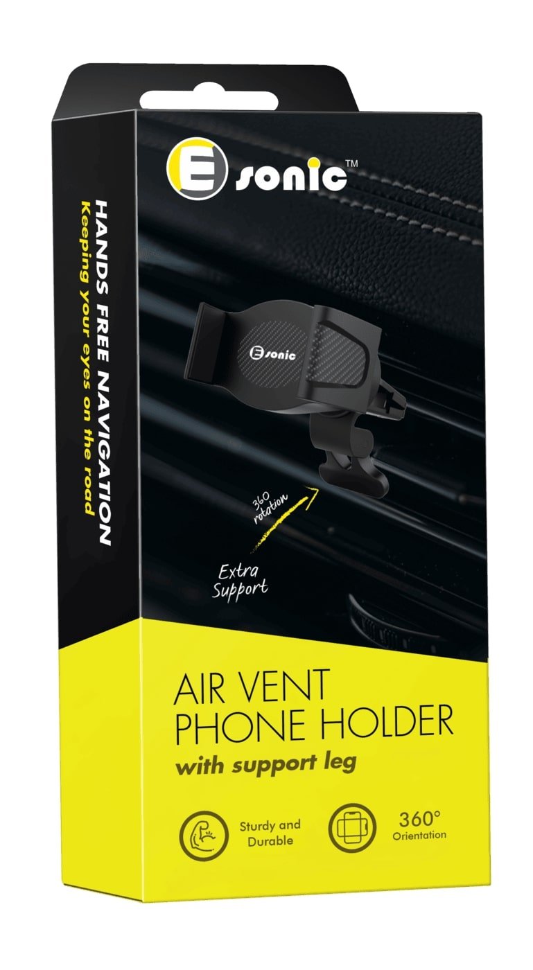 Airvent Car Holder With Support Leg