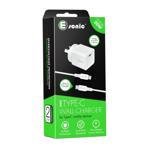 Mini Type-C Wall Charger For Type-C Devices