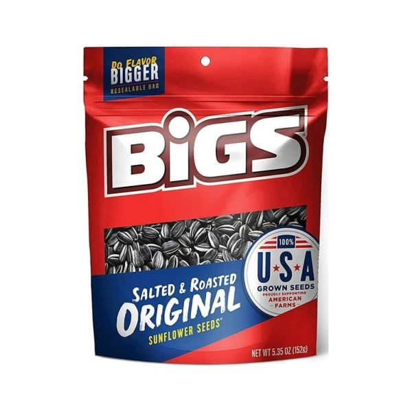 Bigs Original Salt & Roasted Sunflower Seeds Peg Bag 152g