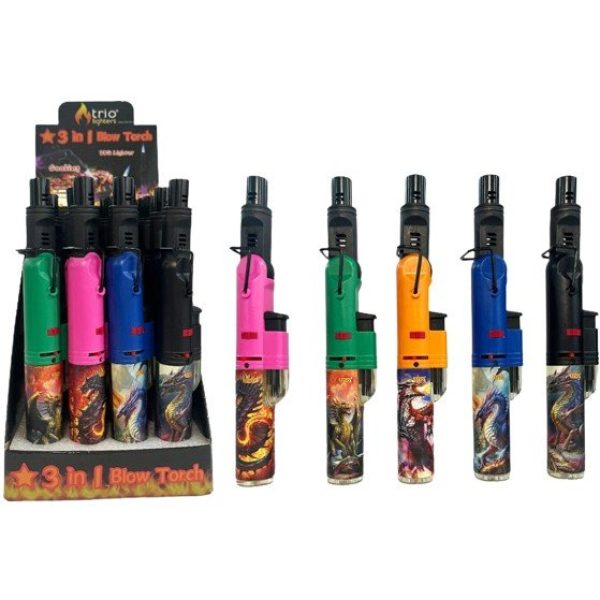 Rotating Head Blowtorch With Built In Stand Dragons