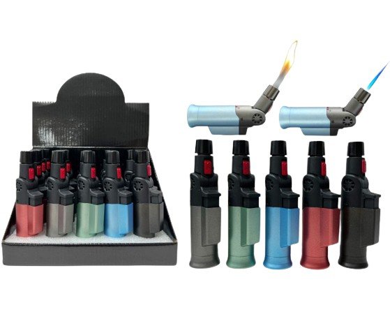 Stand Up Blowtorch Rotating Head 11cm Metalic Colours