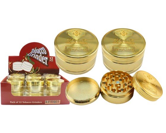 Grinder 3 Pce Gold Bar 5cm