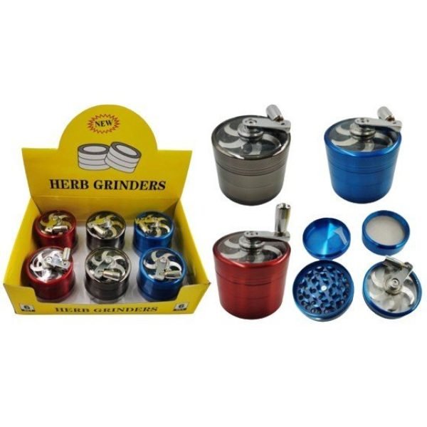 Grinder 5.5cm Coloured 4 Piece With Handle