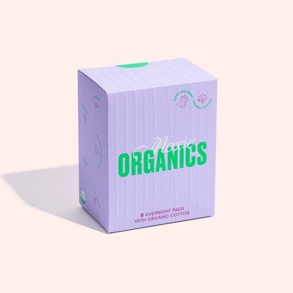 Moxie Organics Organic Cotton Overnight Pads with Wings 8pk