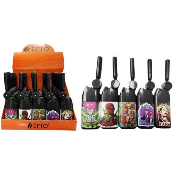 Rotating Head Candle Lighter Windproof Mixed Styles 12.5cm