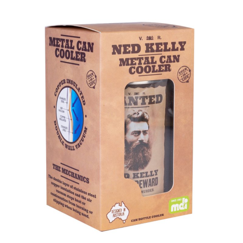Ned Kelly Metal Bottle Cooler - Image 3