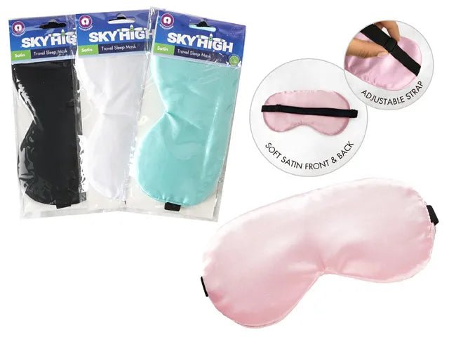 Satin Travel Sleep Mask - Assorted