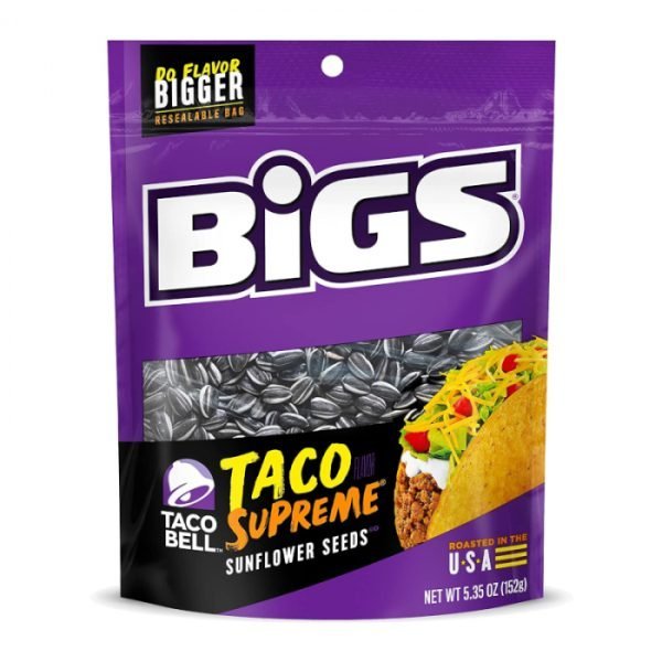 Bigs Taco Bell Supreme Sunflower Seeds Peg Bag 152g