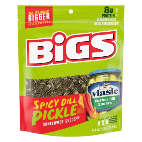 Bigs Spicy Dill Pickle Sunflower Seeds Peg Bag 152g