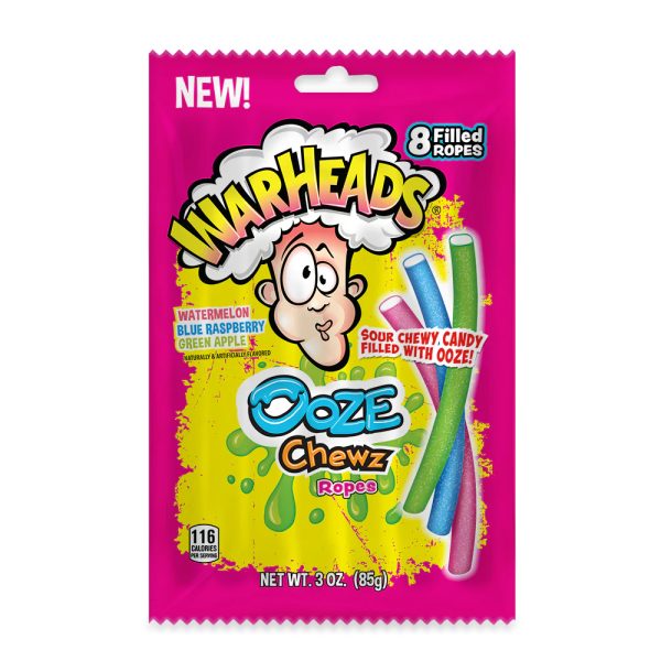 Warheads Ooze Chewz Ropes Peg Bag 3oz(85g)