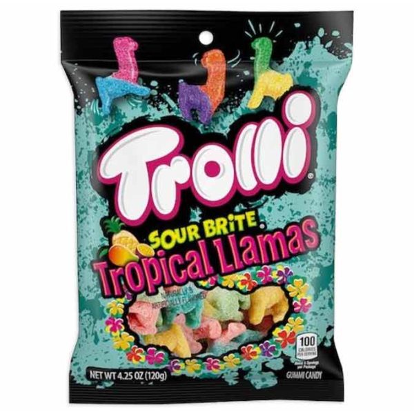 Trolli Sour Brite Tropical Llamas Peg Bag 120g