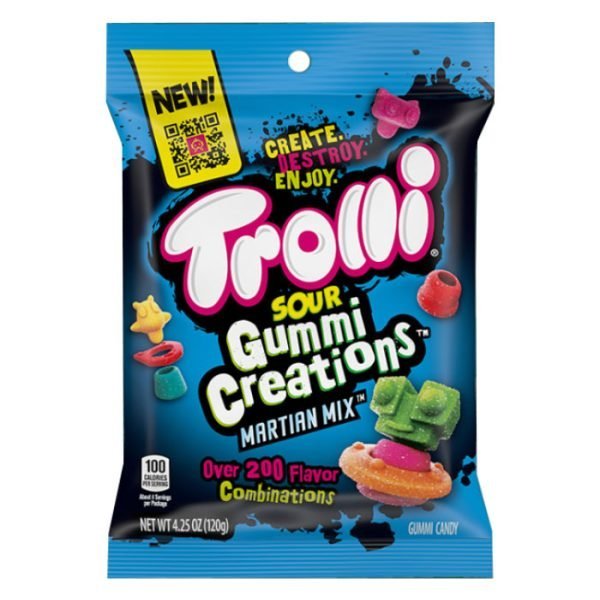 Trolli Sour Gummi Creations Martian Mix Peg Bag 120g