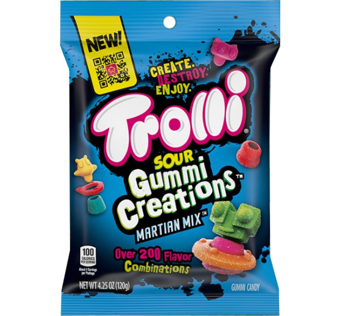 Trolli Sour Gummi Creations Martian Mix Peg Bag 120g