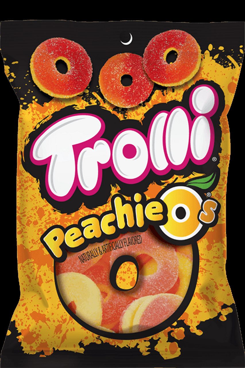 Trolli Peachie O's Peg Bag 120g
