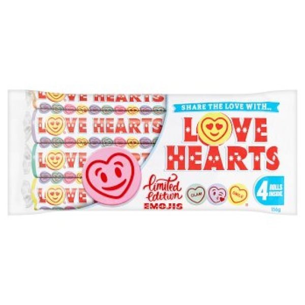 Swizzels Giant Love Hearts Roll 4pk 156g