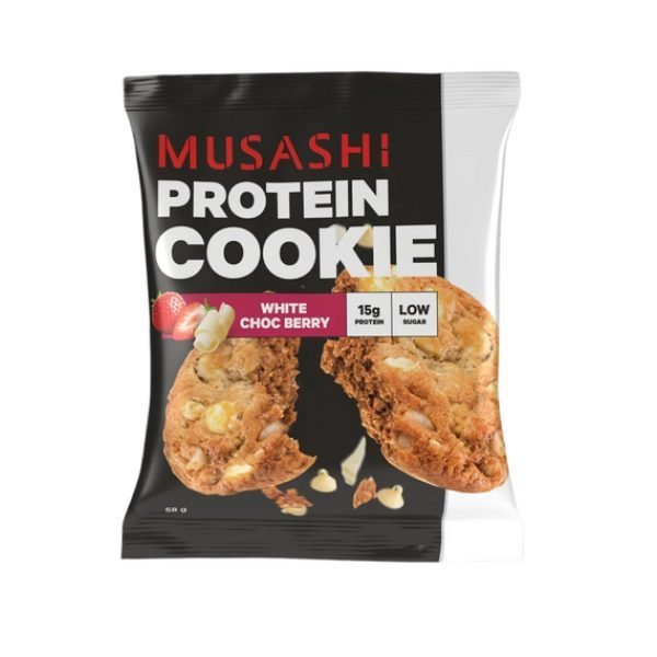 Musashi Protein Cookie 58g White Choc Berry