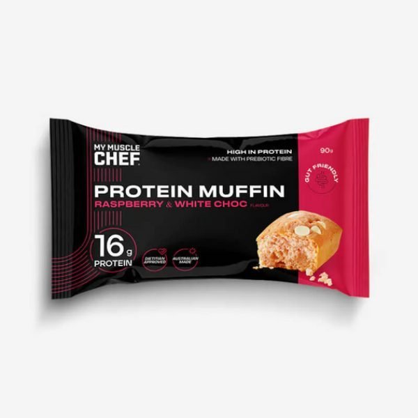 My Muscle Chef Protein Muffin 90g Raspberry & White Choc