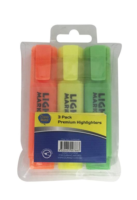 Stationery Highlighters-3PK