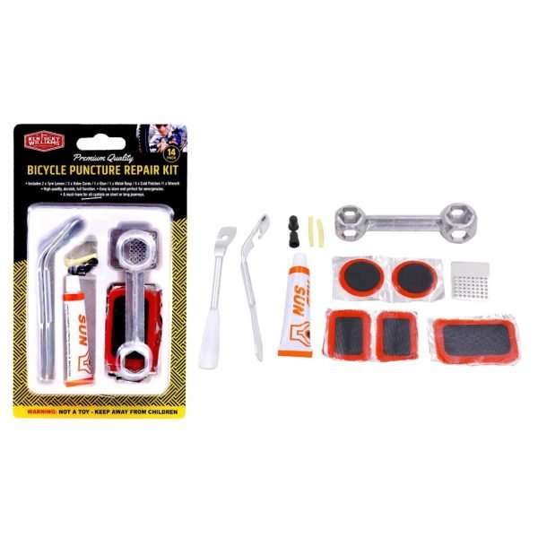 14PCE Bicycle Puncture Tyre Repair Kit