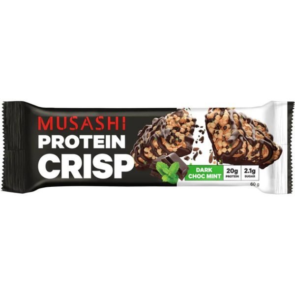 Musashi Protein Crisp Bar 60g Choc Mint