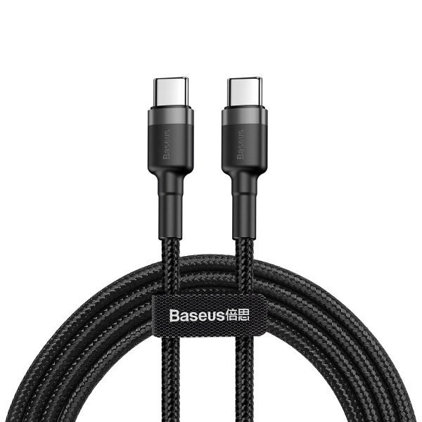 Baseus Type-C to Type-C 60W Cafule Flash Charging data (20V 3A) 1m Gray+Black