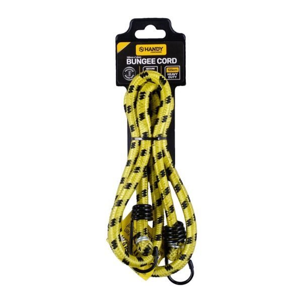 Handy Hardware Bungee Cord Heavy Duty Yellow/Black 125cm (L) x 1.2cm (D)