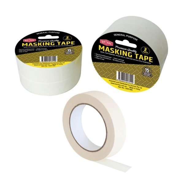 Masking Tape 25MM x 15 Metres-2PK