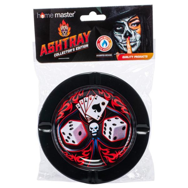 Home Master Metal Ashtray Assorted Designs - 13.5cm Dia.