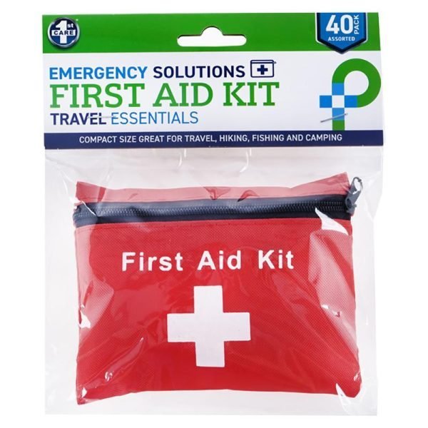 First Aid Kit Travel Essentials Assorted with Storage Bag 40pc