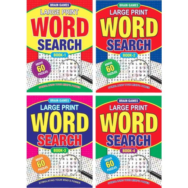 WordSearch Puzzle Books-A4 Size-Large Print Series