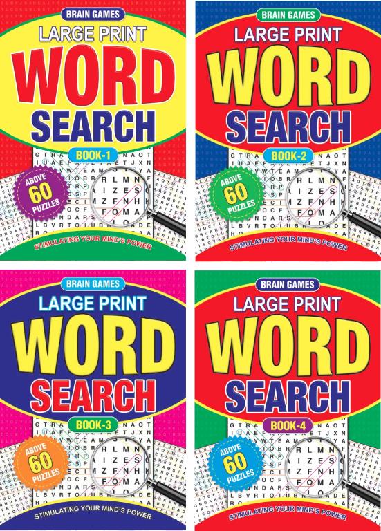 WordSearch Puzzle Books-A4 Size-Large Print Series