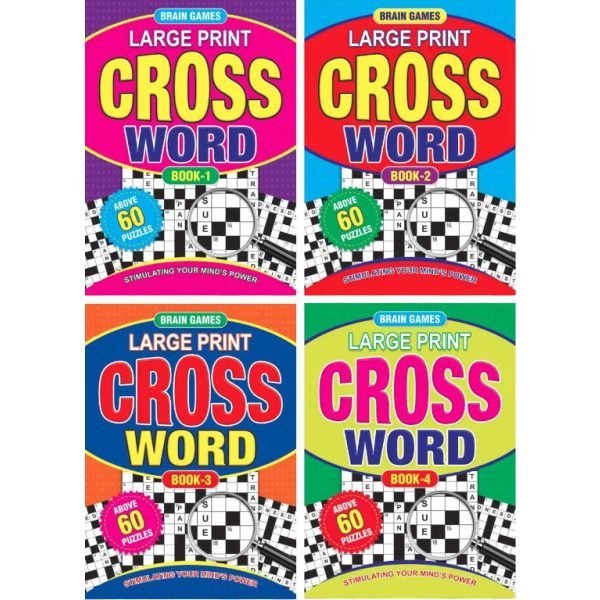 CrossWord Puzzle Books-A4 Size-Large Print Series