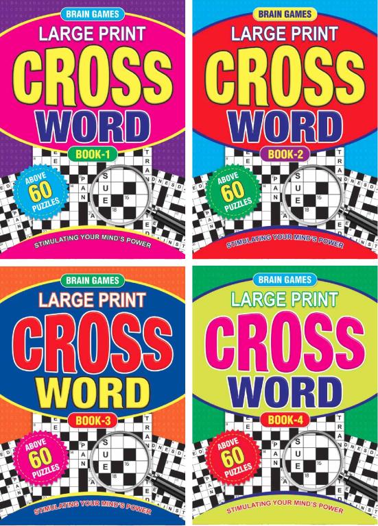 CrossWord Puzzle Books-A4 Size-Large Print Series