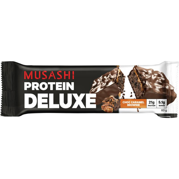 Musashi Deluxe Protein Bar - 60g - Choc Caramel Brownie