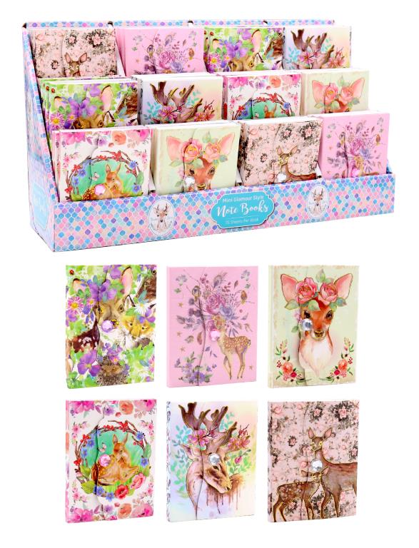 Mini Heritage Note Books - Deer Fawn Series (75 Pages) - Display Box