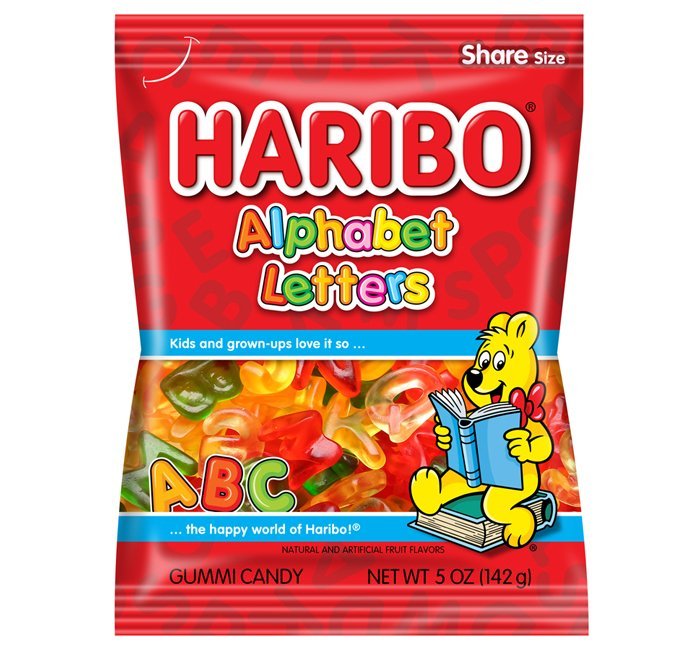 Haribo Alphabet Letters Peg Bag 141g
