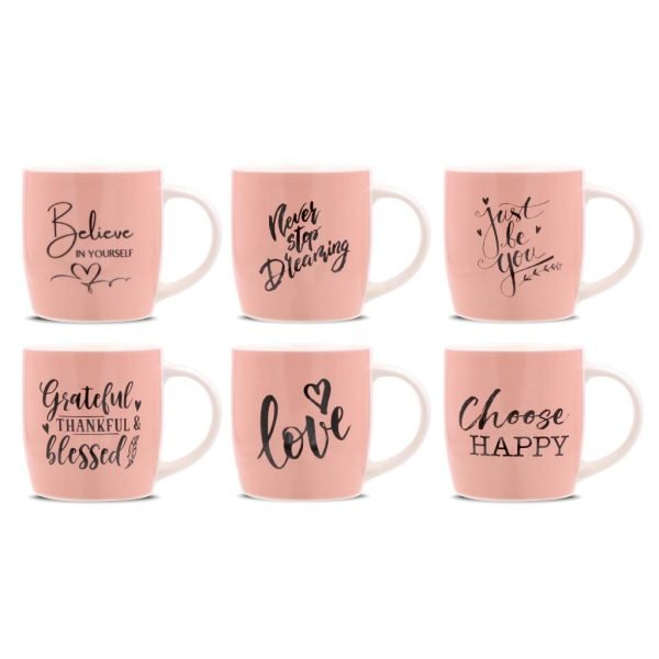 New Bone China Coffee Mug-Pink Sayings Inspired Series