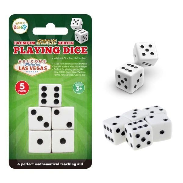 5PK Premium Acrylic Series Playing Dice